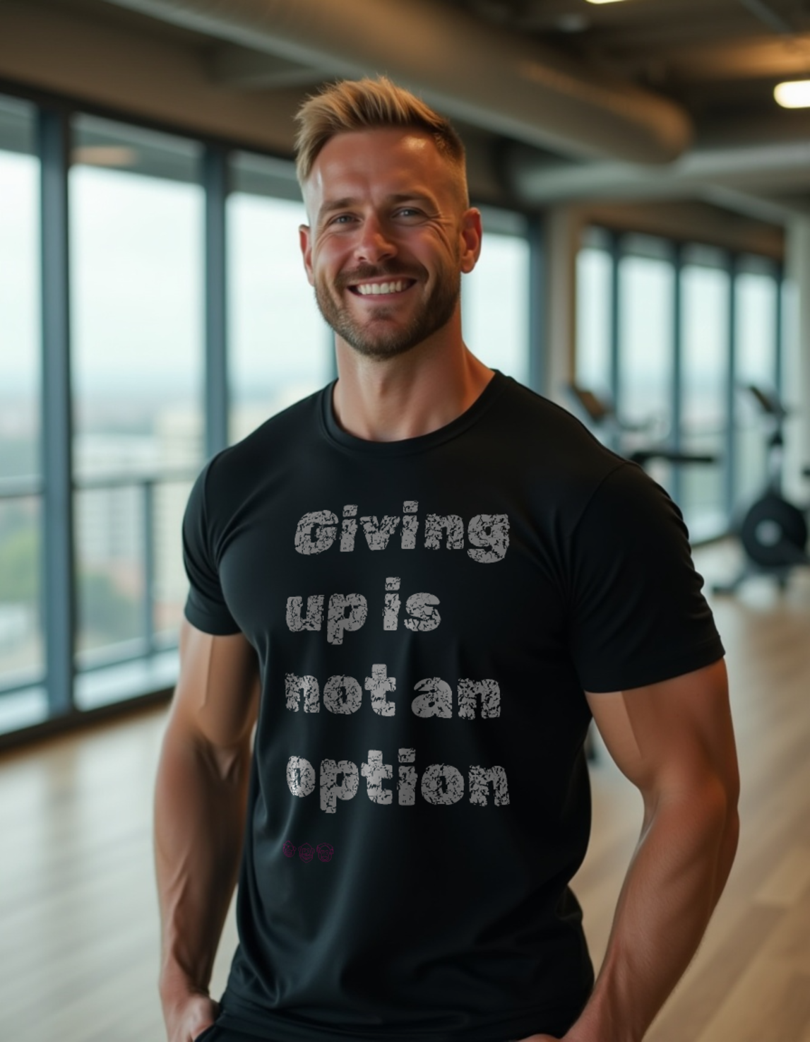 Giving up is not an option - Men’s premium heavyweight tee