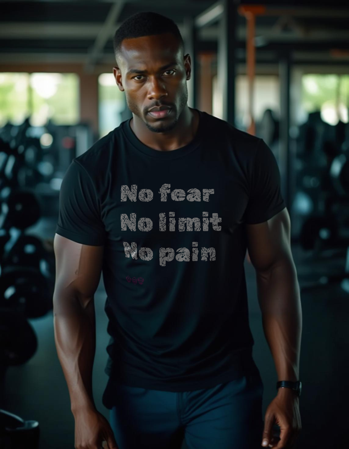 No Fear No Limit No Pain - Men’s premium heavyweight tee