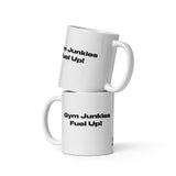 Gym Junkies Fuel Up - White glossy mug